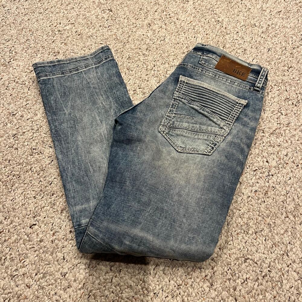 BKE Carter Straight Leg Jeans 32x31 Denim Casual Grunge Normcore Moto